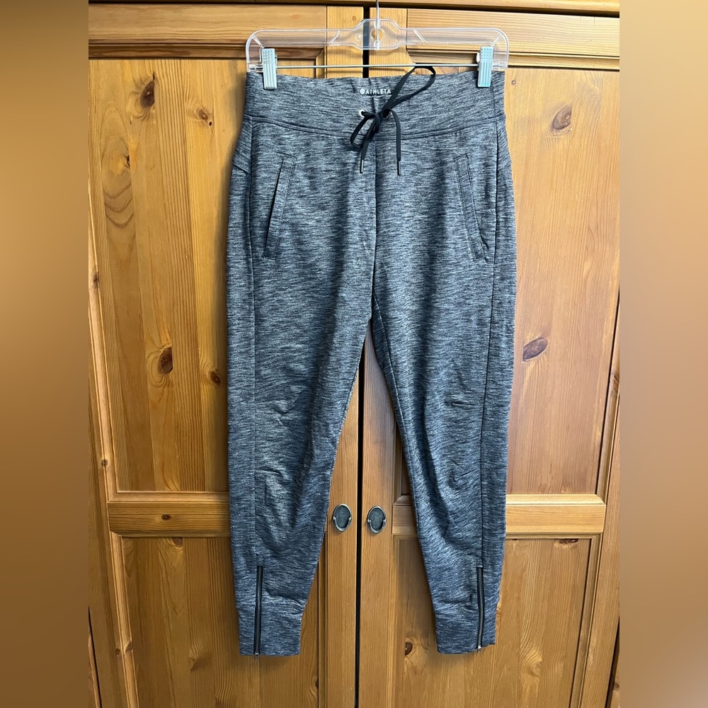 Athleta grey joggers zipper detail- Women’s size XS